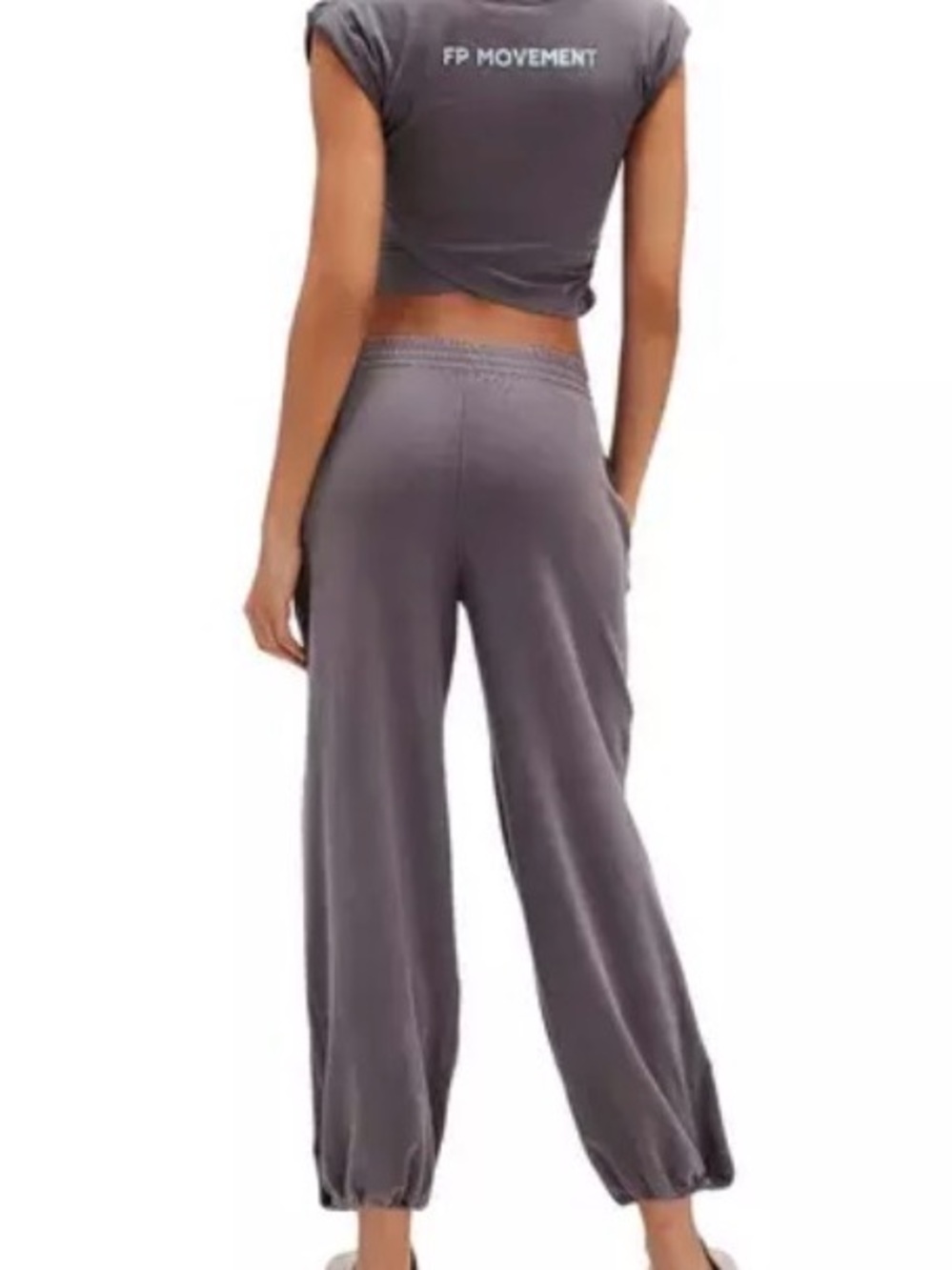 NWT- Free People- Hot shot logo Dark Gray Comfortable Relaxed Fit. Top & Bottom - Picture 4 of 6